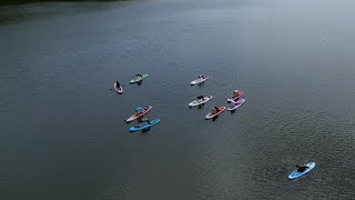 Serene SUP Yoga on Lake \