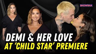 Demi Lovato Stuns In A Low-Cut Black Dress As She Arrives For The 'Child Star' Premiere In LA | N18G