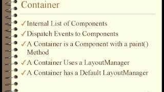 Lesson1 Containers and Layout Managers | Introduction to the Java Programming Language