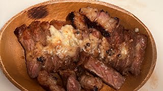 【ゴルゴンゾーラソースとビフテキをハイボールで決めるの巻】（ Gorgonzolasauce  ＆　Beef steak）