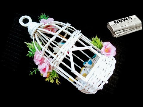 How to make Newspaper Bird Cage How to make Newspaper Bird Cage
