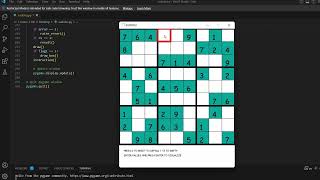 Sudoku game using a GUI based python programming