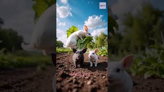 Garden Adventures  A Playful Rabbit and a Curious Piglet #pet  #cute #rabbit  #petrabbit #smallpet