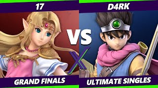 S@X 369 Online Grand Finals - 17 (Zelda) Vs. D4rk [L] (Hero) Smash Ultimate - SSBU