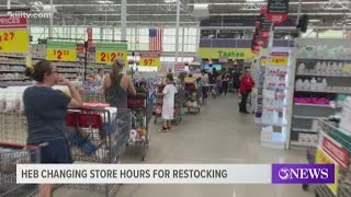 HEB limiting operation hours in order to re-stock and increase product availability