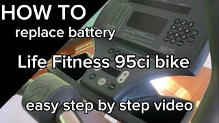 How to replace battery in a Life Fitness 95ci upright bike