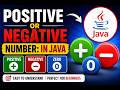 Java Program to Check Whether a Number is Positive, Negative, or Zero | Java Tutorial for Beginners