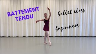 https://www.primaballetclass.com   Battement Tendu - Centre - Beginners