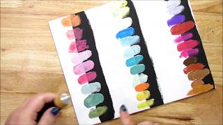 Arteza Metallic Acrylic Paint Swatches | Metallic Paint Comparison