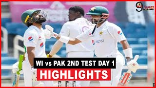 PAK vs WI 2nd TEST DAY 1 HIGHLIGHTS 2021 || West Indies vs Pakistan 2nd test Day 1 Highlights 2021