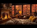 Cozy Living Room with Autumn Rain Sounds