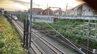 高座渋谷駅夕方の新幹線通過シーン4