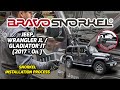 Bravo Snorkel Jeep Wrangler JL / Gladiator JT (2017 - On.) Ref. SJJL & SJJS Installation