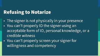 Refusing to Notarize