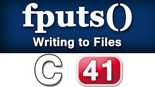 fputs() File Handling Function in C Programming Video Tutorials