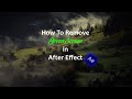 🔴🔵 How to Remove Green Screen in Adobe After Effects 🔴🔵