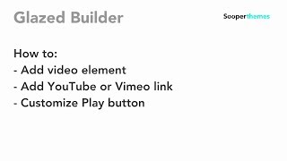 Video Element Glazed Builder Drupal Tutorial