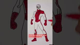 #viral #shorts #drawing #color #spiderman #marvel #avengers #avengersendgame #red #blue #paint
