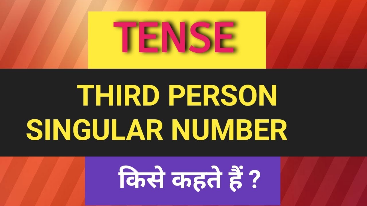 Third Person Singular Number Example