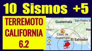 SISMOS 6.2* CALIFORNIA 10 Sismos en 24 Horas +5 Escala Richter Sismo Chile el Salvador Hoy Hyper333