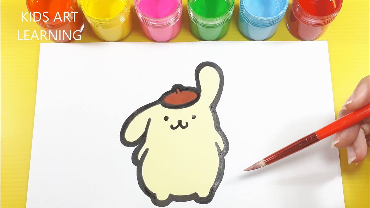 How To Draw Pompompurin | Easy Drawing Step By Step (ポムポムプリン) 🐶 - YouTube