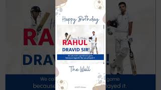 Rahul Dravid Birthday Status || Happy Birthday Rahul Dravid || 11 January status