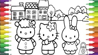 Sanrio Characters Coloring Pages | Hello Kitty, My Melody, Pompompurin, Badtz-maru, Keroppi