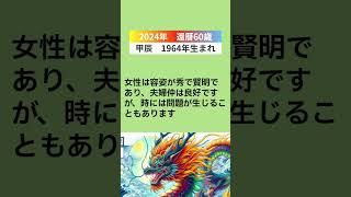 1964年甲辰　 60歳の人の運勢　13歳から76歳までの各自の運勢　 #占い #占星術