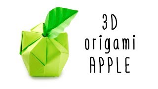 3D Origami Apple Tutorial - Origami Fruit - Paper Kawaii