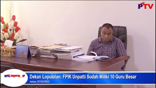 PATTIMURA TV - Dekan Lopulalan: FPIK Unpatti Sudah Miliki 10 Guru Besar