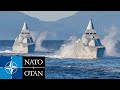 NATO Navy. Powerful ships of the Alliance navies during an exercise in Norway.