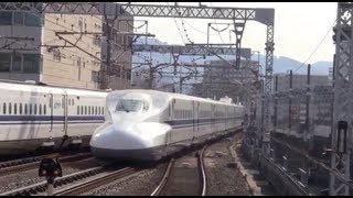 【東海道新幹線】N700系 静岡駅すれ違い SHINKANSEN SERIES N700 CROSSING