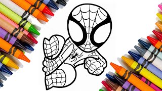 COLORING PAGE SPIDEY AMAZING FRIENDS,coloring for fun,coloring spiderman