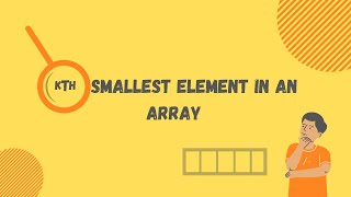 Kth smallest element in an array #programming #cpp #dsa