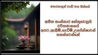 අතීත සංස්කාර නිසා වර්තමානයේ අපට ඇලීම්,,ගැටීම්,උපේක්ෂාවන් සකස්වීම Ven Rajagiriye Ariyagnana Thero