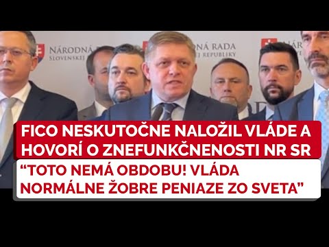 R. FICO Už Takmer Vypenil: TOTO NEMÁ OBDOBU! VLÁDA NORMÁLNE ŽOBRE ...