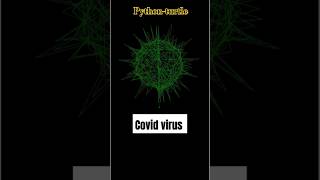 Python Turtle: COVID-19 Virus 🦠 AnimationCreative Coding Shorts #shorts #coding #programming #python