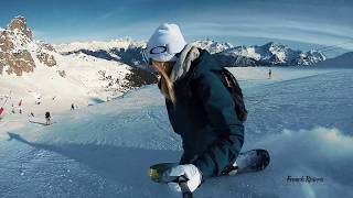 Riding the Lenz Sport Ski Bike in Courchevel 1850