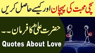 Sachi Mohabbat Ki Pehchan Or Kese Hasil Karain | Hazrat Ali Farman | Quotes About Love