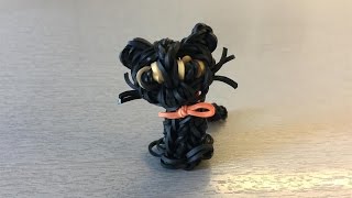 Rainbow Loom　レインボールーム で作る黒猫 Chat noir halloween