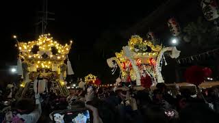 魚吹八幡神社秋季例祭2024年10月21日宵宮 楼門前 坂上