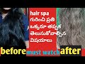 All About Hair Spa || cost & hair fall & how many days and all about hair spa || vanivasuhairandcare