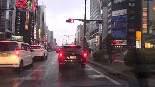 月寒通[ #札幌市 1080p 車載動画 ドライブ 2018] 石山通（国道230号）交点～札幌駅前通～国道453号交点