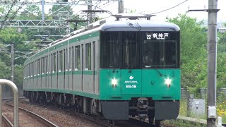 【4K】神戸市営地下鉄　普通列車6000形電車　6148F　学園都市駅到着