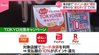 【東京都】“ポイント還元”開始  都外から“遠征ポイ活”も