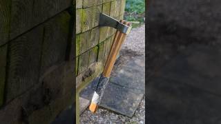 Making a tomahawk out of an old axe head #tomahawk #axe #axemaking #axethrowing