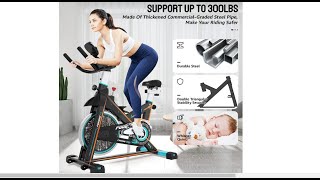 Exercise machine | Pooboo Magnetic Resistance Indoor Cycling Bike | Belt Drive Indoor Exercise Bike