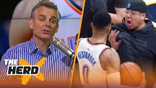 Colin rewrites headlines for Westbrook's incident with fan, talks LeBron to Warriors | THE HERD
