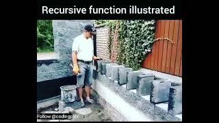 Recursion with Live Example | Recursive Function Illustrated | Coding Memes | #short #funnymemes
