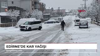 Edirne'de kar yağışı